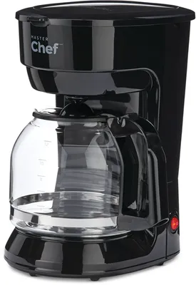 MASTER Chef Coffee Maker w/ Glass Carafe, Black, 12 Cups