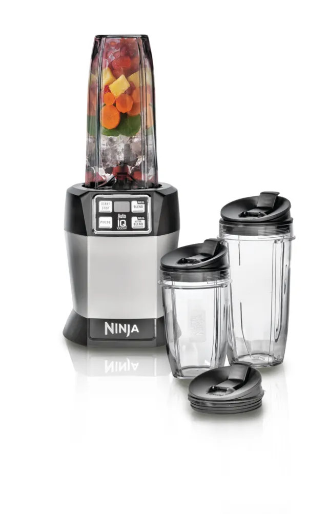 Ninja® Nutri Personal Blender w/ 2 Travel Jars, Silver, 591mL