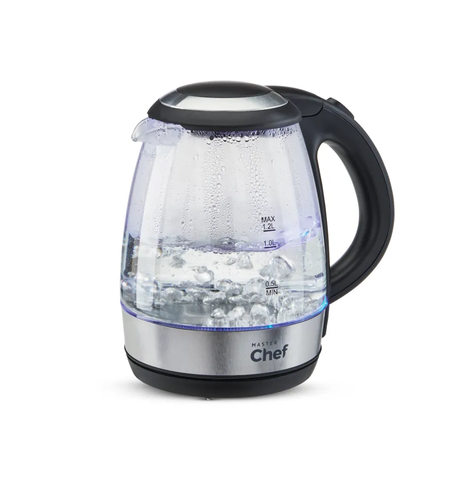 Oster Cordless Electric Kettle w/ Blue Light, Glass, 1.7L