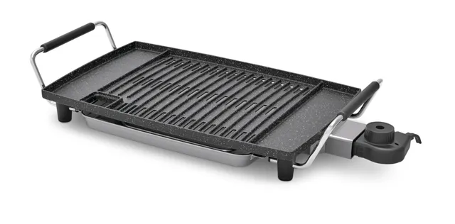 Heritage The Rock Family-Sized Non-Stick Electric Griddle/Party Grill,  Black, 19x13-in
