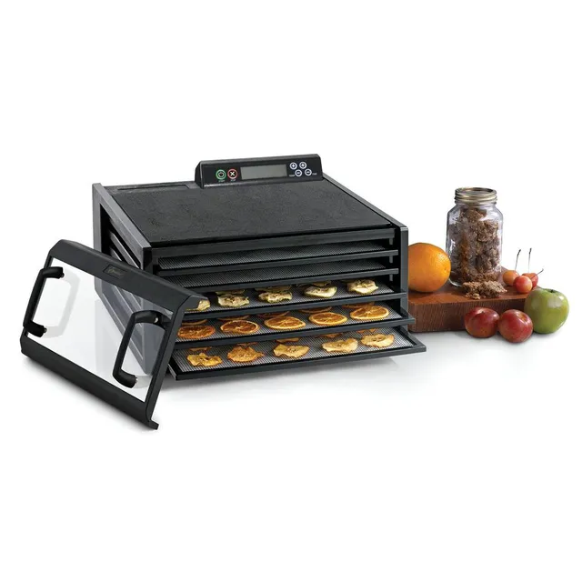  Hamilton Beach Digital Food Dehydrator for Fruit and Jerky,  Vegetables and More, 5 Trays, Adjustable Temperature, 48 Hour Timer + Auto  Shutoff, Grey (32100A): Home & Kitchen