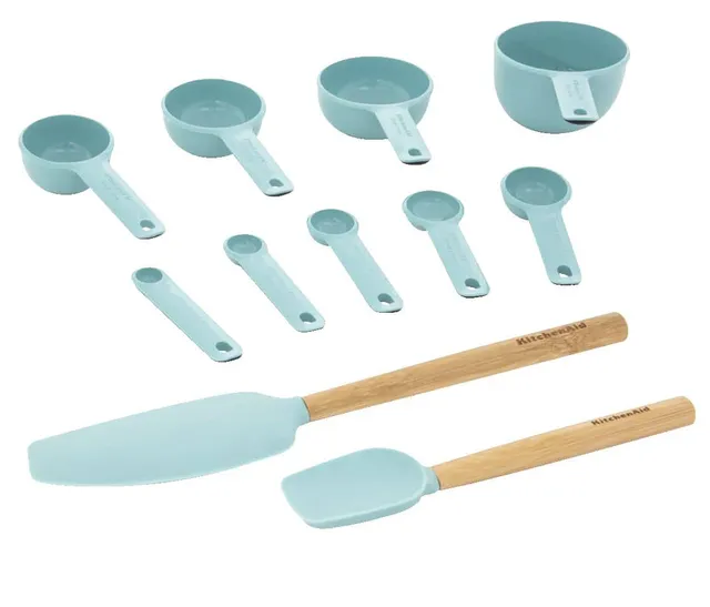 Kitchenaid 11-Piece Stand Mix and Measure Baking Kit, Aqua Sky 