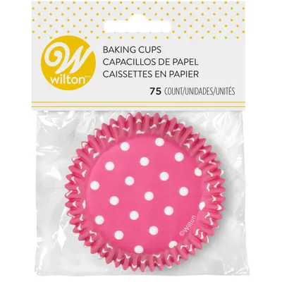 Large Polka Dot, Small Polka Dot and Yellow Standard Baking Cups, 75-Count  - Wilton