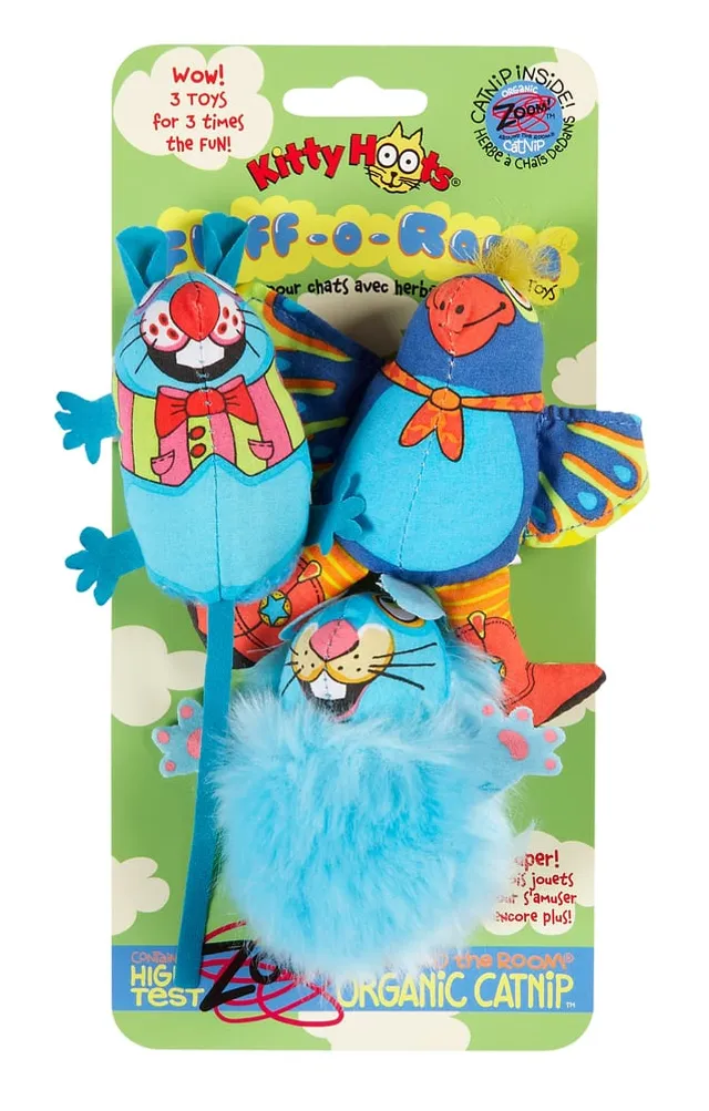 Leaps & Bounds Fuzzy Mice Cat Toys with Catnip, Medium, Pack of 12