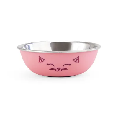 Reddy Slanted Stainless-Steel Slanted Dog Bowl, 1 Cup