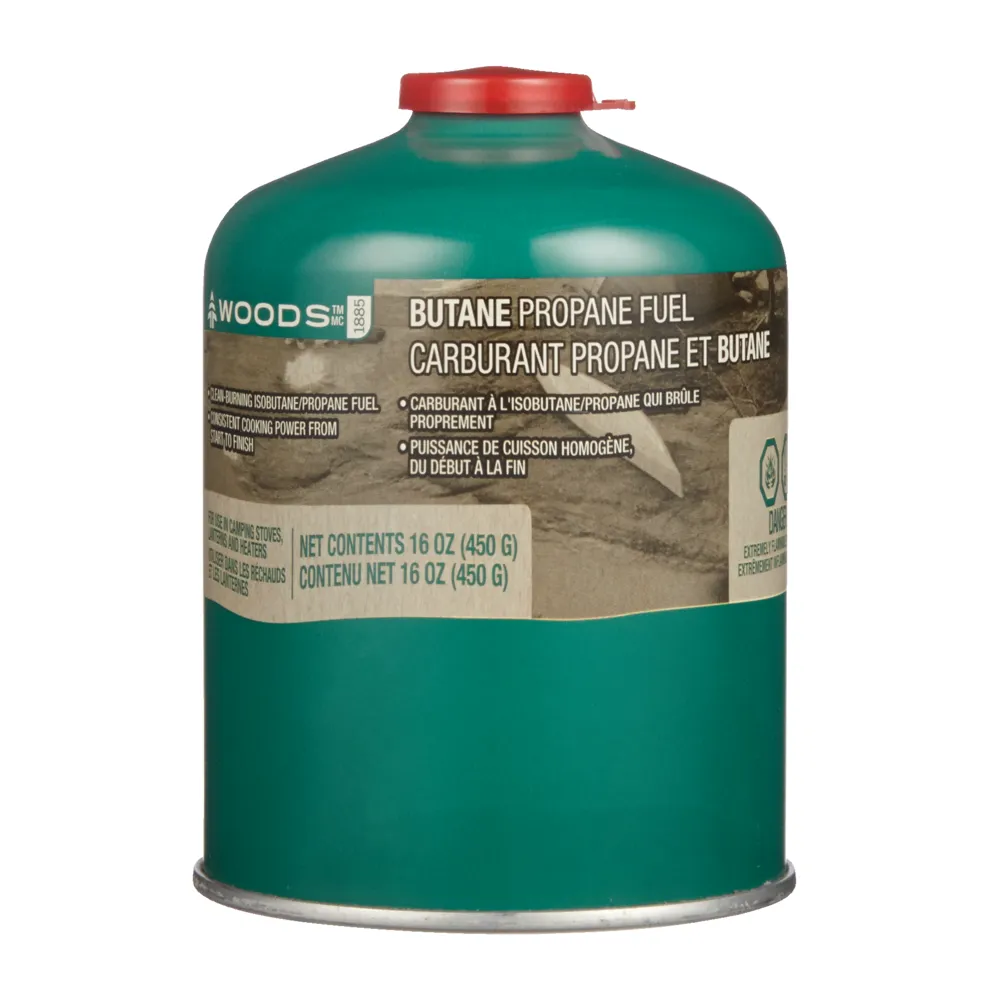Woods Butane Propane Gas Cylinder/Canister, Fuel For Camping Stoves/Lanterns/Heaters,  16-oz | Hillside Shopping Centre