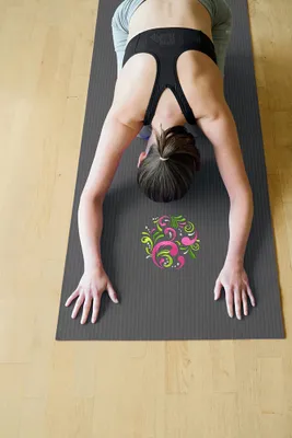 Renew Embroidered Yoga Mat, Assorted, 6-mm