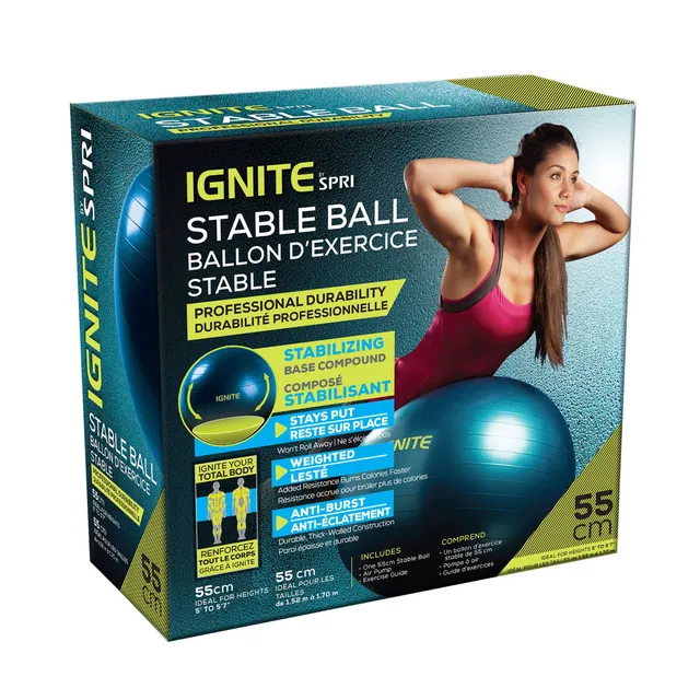 Ignite by SPRI Premium Non-Slip Fitness Mat, 15-mm