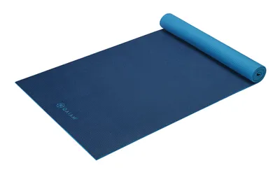 Gaiam Reversible Yoga Mat, Navy/Blue, 6-mm