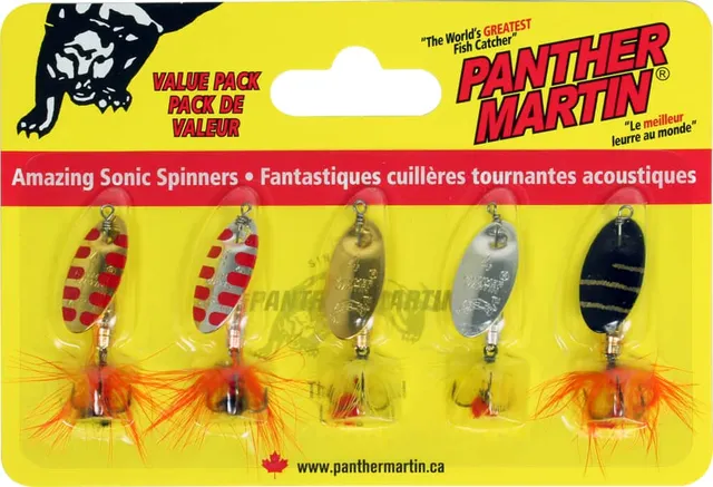 Panther Martin Salmon/Steelhead Spinner, Single Hook #4, 5-pk