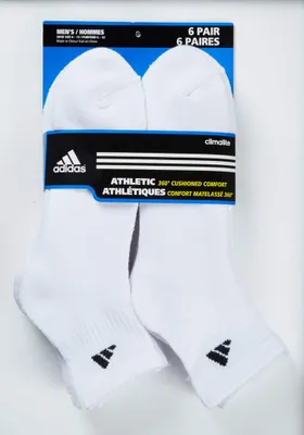 Adidas Men's Quarter Sock, 6-pk