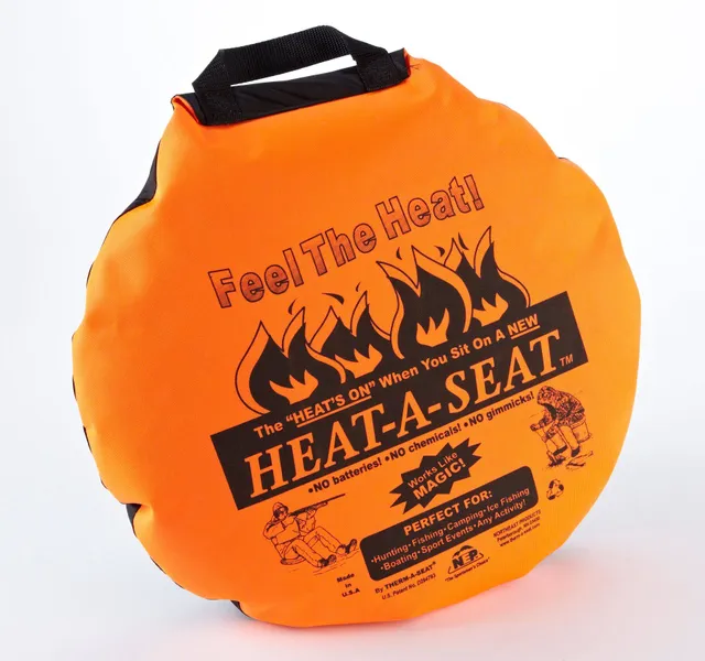 Therm-A-Seat 17 in. Heat-A-Seat Camouflage/Blaze Orange 333 - The