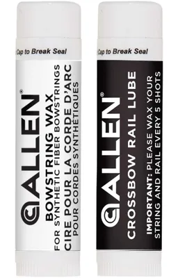 2 Packs Allen Co. Titan Crossbow Bow String Wax Synthetic Bowstrings Rail  Lube