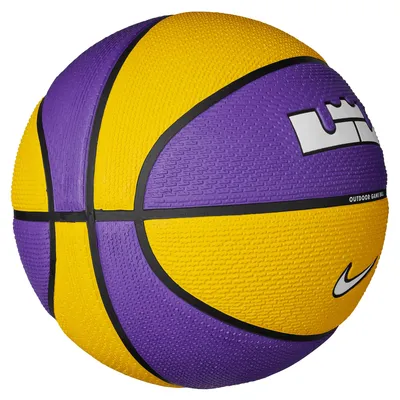 Nike LeBron Outdoor Rubber Basketball, Official Size 7 (29.5-in), Purple/Yellow