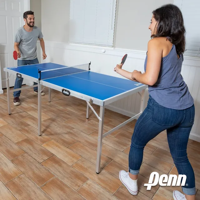 Penn Easy Setup Mid Size Table Tennis Table, Sets up in Minutes! 