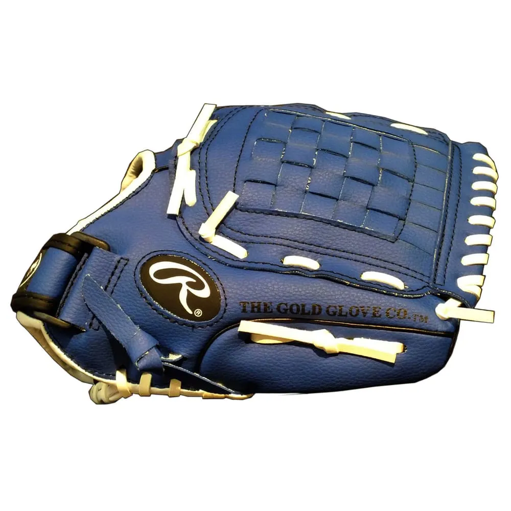 Rawlings Kids' Players Series 8.5 Youth T-Ball Baseball Glove (Blue/Red/ Black)