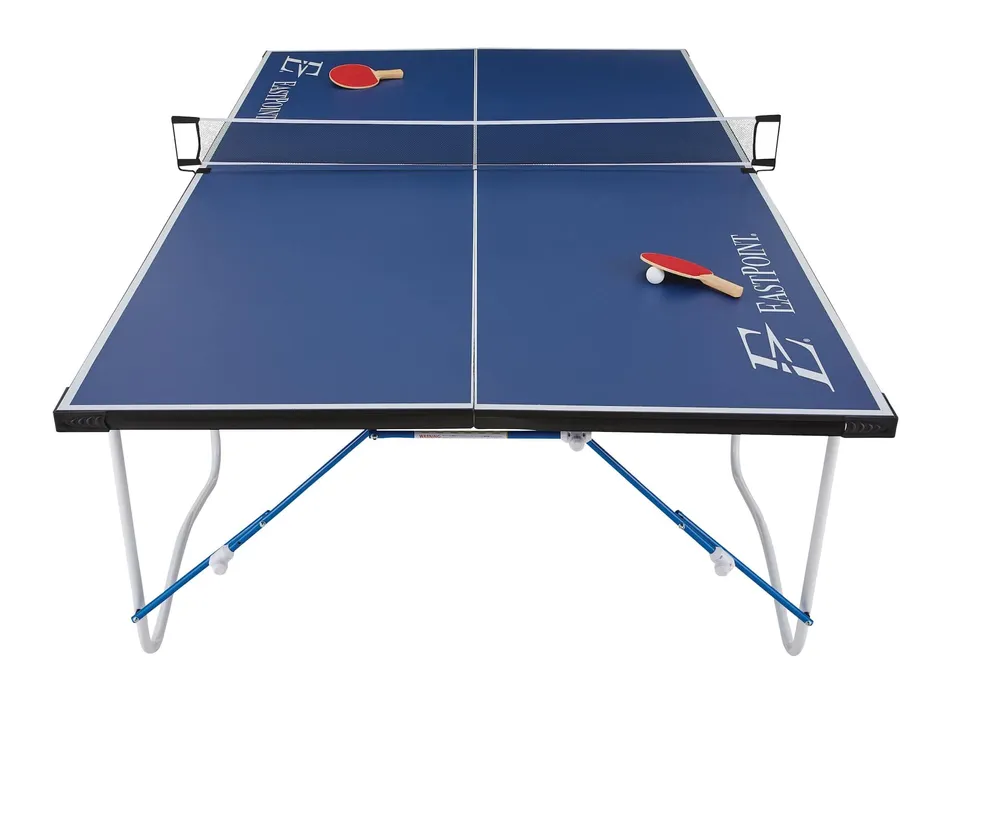 EastPoint Fold N Store Table Tennis/Ping Pong Table Set w/ Net, Balls and Rackets/Paddles Hillside Shopping Centre