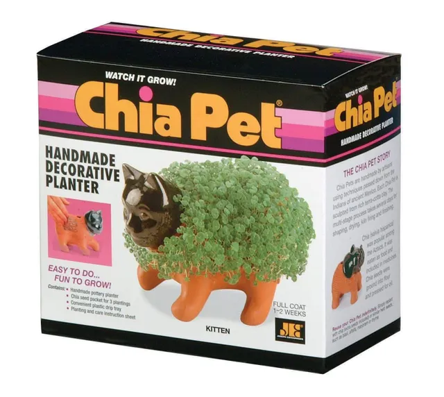 Chia Pet, Decorative Pottery Planter Bob Ross The Joy of Painting, Novelty  Gift