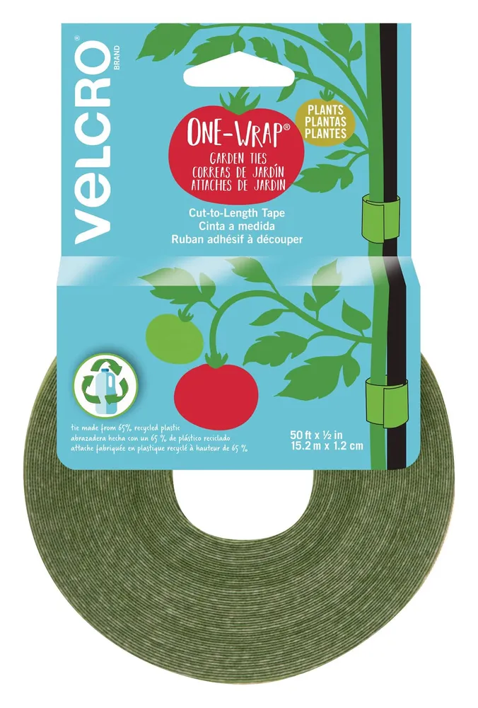 Velcro One-Wrap Garden Tree & Plant Tie Roll, Support Strap, 50-ft x 1/2-in