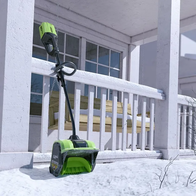 Greenworks 80V (75  Compatible Tools) 12” Brushless Cordless Snow Shovel, Tool Only - 1