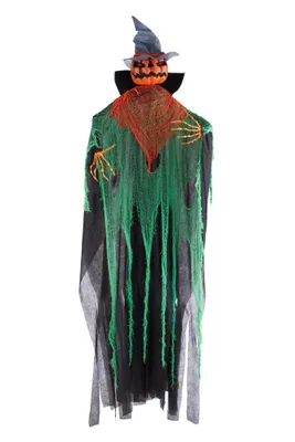 For Living Light Up Hanging Pumpkin with LED Lights for Halloween, Multi-Colour, 7 1/2-ft
