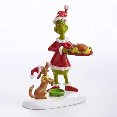 Grinch Christmas Village Feast Roast Beef and Max Accessory