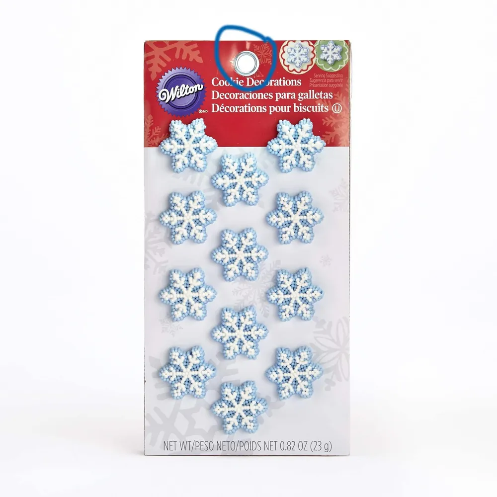 Snowflake Icing Decorations 12pk