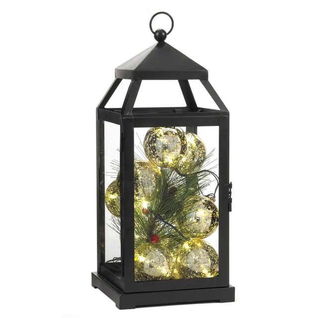 Prescott Large Indoor Outdoor Lantern with Flameless LED Candles