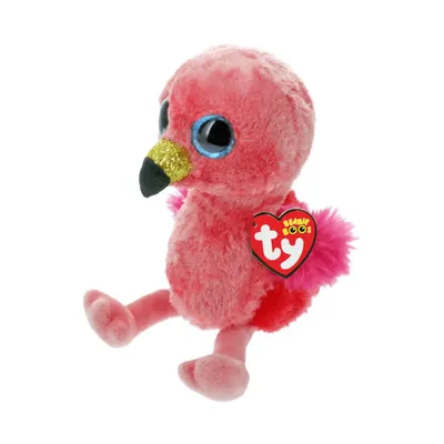 Ty Beanie Boos® Regular Recognizable Character Plush Animal Stuffed Toy, Gilda the Pink Flamingo, Ages 3+