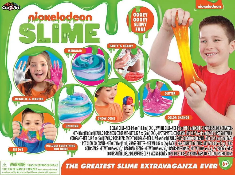 Play-Doh Nickelodeon Slime Rockin' Mix-ins Kit for Kids 4 Years and Up with  5 Colors and 3 Mix-in Bead Varieties, Non-Toxic