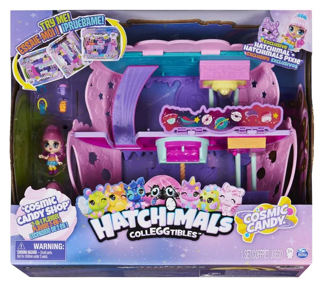  Hatchimals CollEGGtibles, Cosmic Candy Shop 2-in-1 Playset with  Exclusive Pixie, Girl Toys, Girls Gifts for Ages 5 and up : Toys & Games