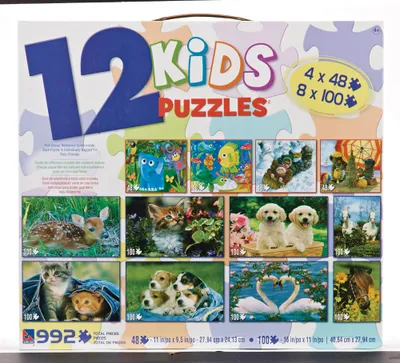 12-in-1 Kids Puzzle, Assorted
