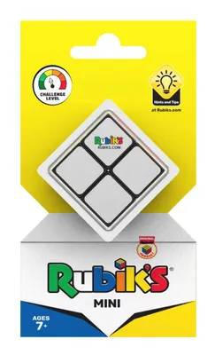 Rubik's Classic Mini 2x2 Cube Colour-Matching/Problem-Solving Puzzle Toy, Ages 8+