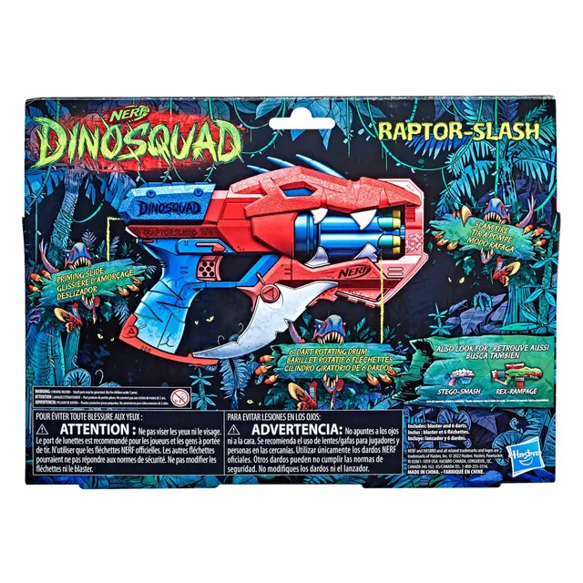 Nerf DinoSquad Terrodak, 12 Nerf Elite Darts, Dinosaur Design, 4 Dart Toy  Foam Nerf Blaster for Kids Outdoor Games - Nerf