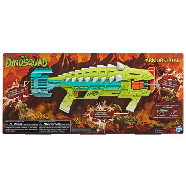 Nerf DinoSquad Terrodak, 12 Nerf Elite Darts, Dinosaur Design, 4 Dart Toy  Foam Nerf Blaster for Kids Outdoor Games - Nerf