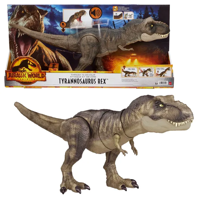 Comprar Jurassic World T Rex pisa e ataca de Mattel