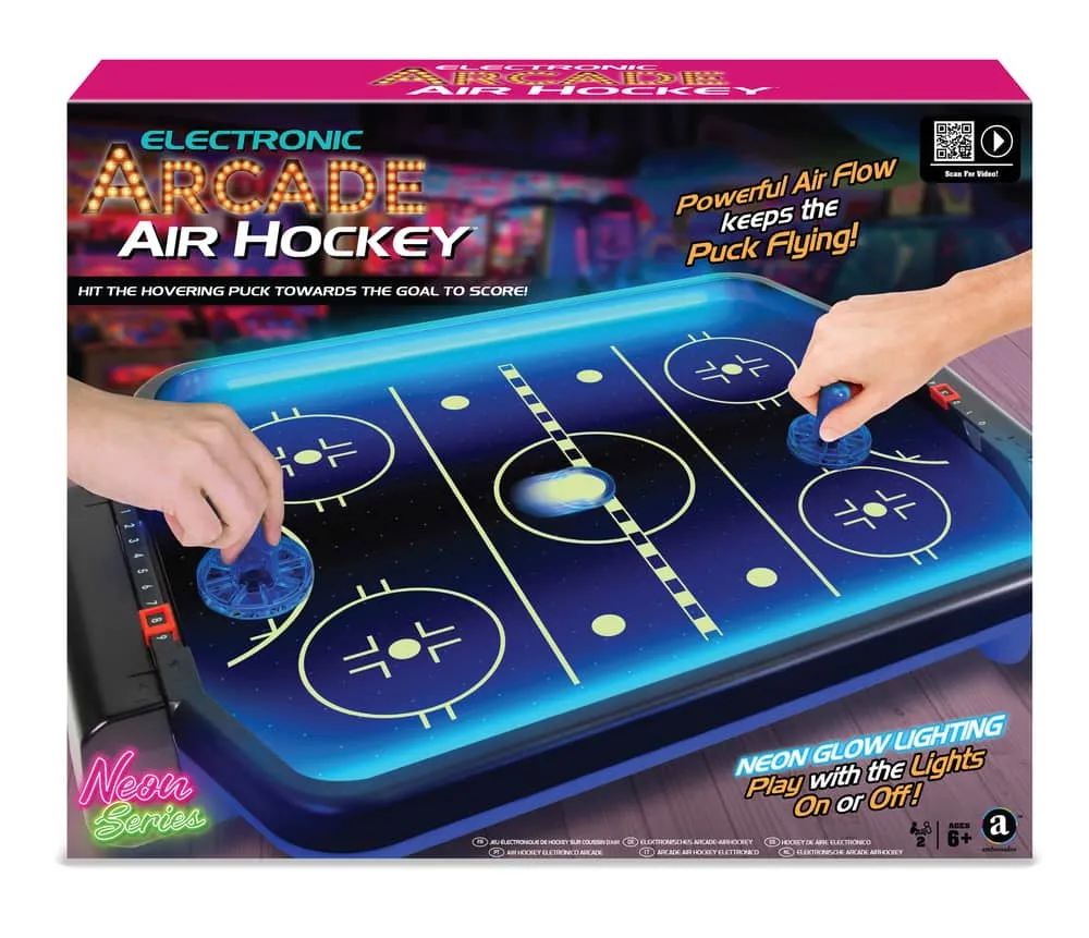 Canadian Tire Electronic Arcade 2-Player Air Hockey Game with Neon Lights, Ages 6+ Hillside Shopping Centre