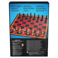 Cardinal 3 Games in 1 Set, Travel Tin, Open Box, Checkers, Chess