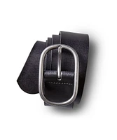 Denver Hayes Women's Italian Split Leather Belt - Black