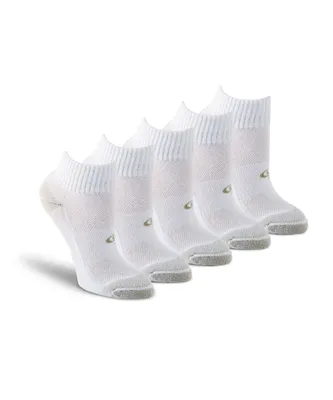 Copper Sole Women's 4 + 1 Pack Knockdown Sport Crew Socks - White