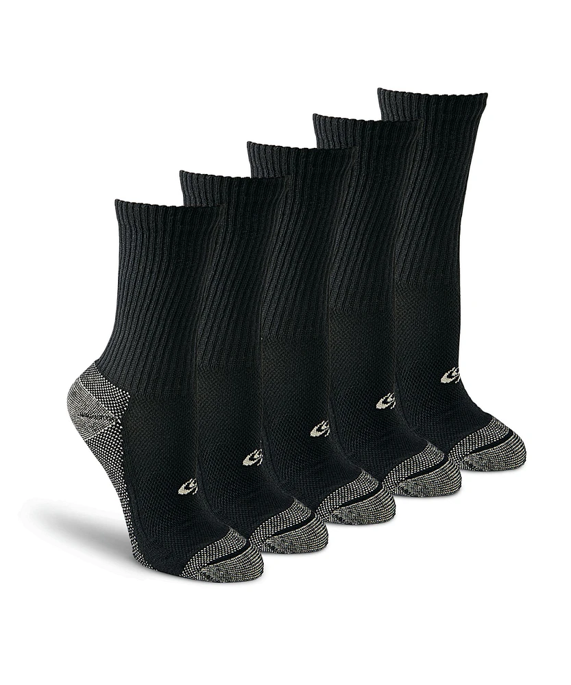 Copper Sole Women's Knockdown 4+1 Bonus Pack Sport Crew Socks