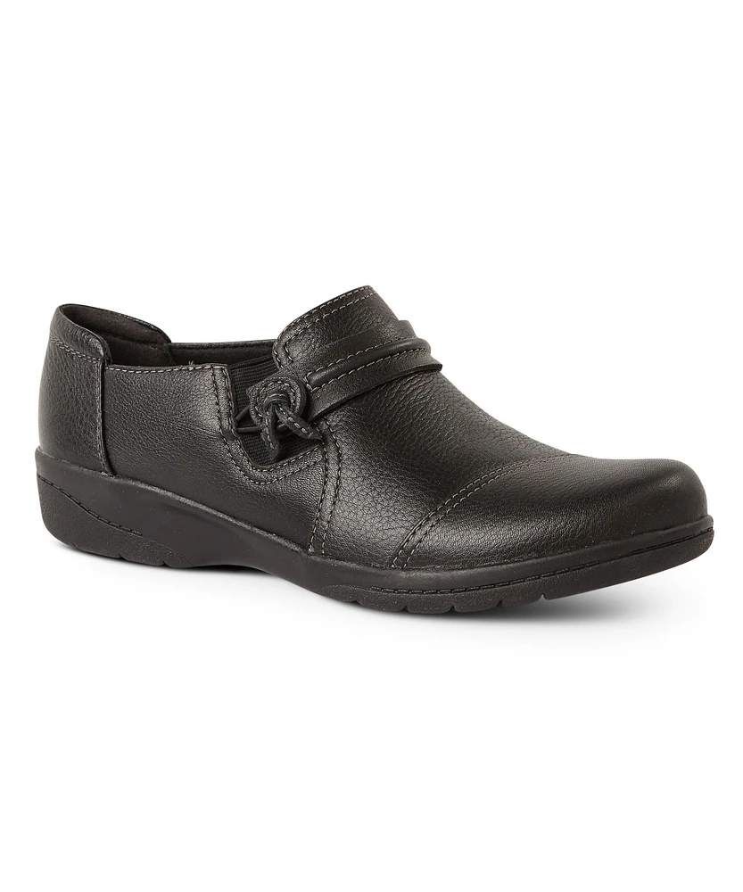 Clarks Women's Cheyn Madi Slip On Leather Shoes - Black