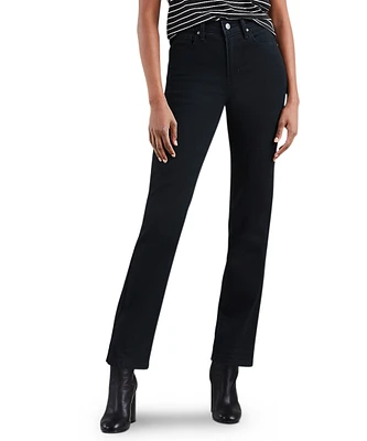 Levi's Women's 724 High Rise Straight Jeans - Soft Black