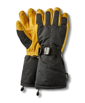 WindRiver Men's Deerskin T-Max Insulation Hyper-Dri Waterproof Winter Gloves - Black Gold