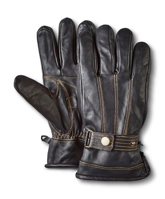 WindRiver Men's Contrast Stitch Leather Gloves