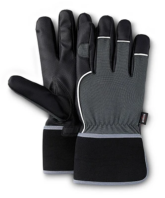 Aggressor Men's Synthetic Leather Insulated Gloves - Charcoal