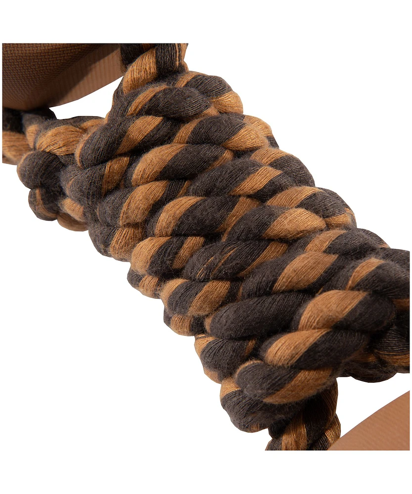 Carhartt Rope Bone Dog Chew - Carhartt Brown