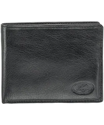 Mancini Leather Goods Men's Equestrian RFID Secure Billfold with Removable Passcase Brown