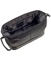 Mancini Leather Goods Men's Buffalo Top Loading Toiletry Kit Black