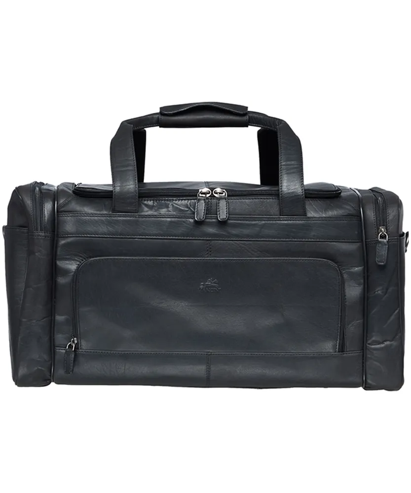 Mancini Leather Goods Unisex Buffalo Duffle Bag Black